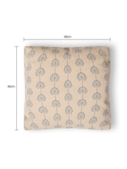 BHS Blue Block Print Cushion - Image 6 of 6