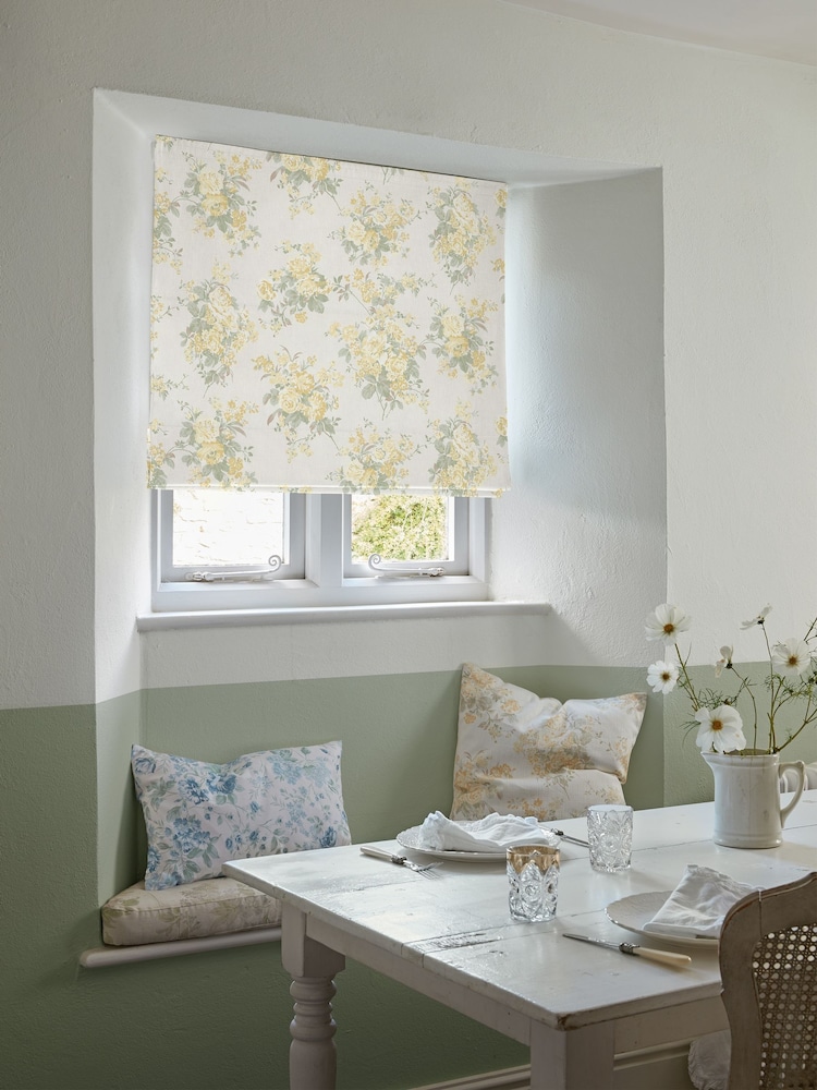 Shabby Chic by Rachel Ashwell® Yellow Rose Chintz Made to Measure Roman Blind - Image 2 of 6