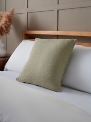 BHS Green Textured Slub Cushion - Image 1 of 5