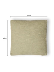 BHS Green Textured Slub Cushion - Image 5 of 5