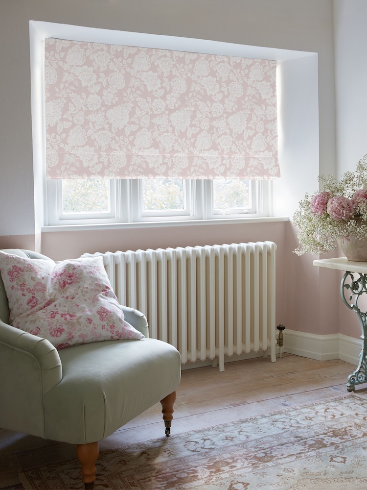 Shabby Chic by Rachel Ashwell® Dusky Pink Stipple Made to Measure Roman Blind - Image 2 of 6