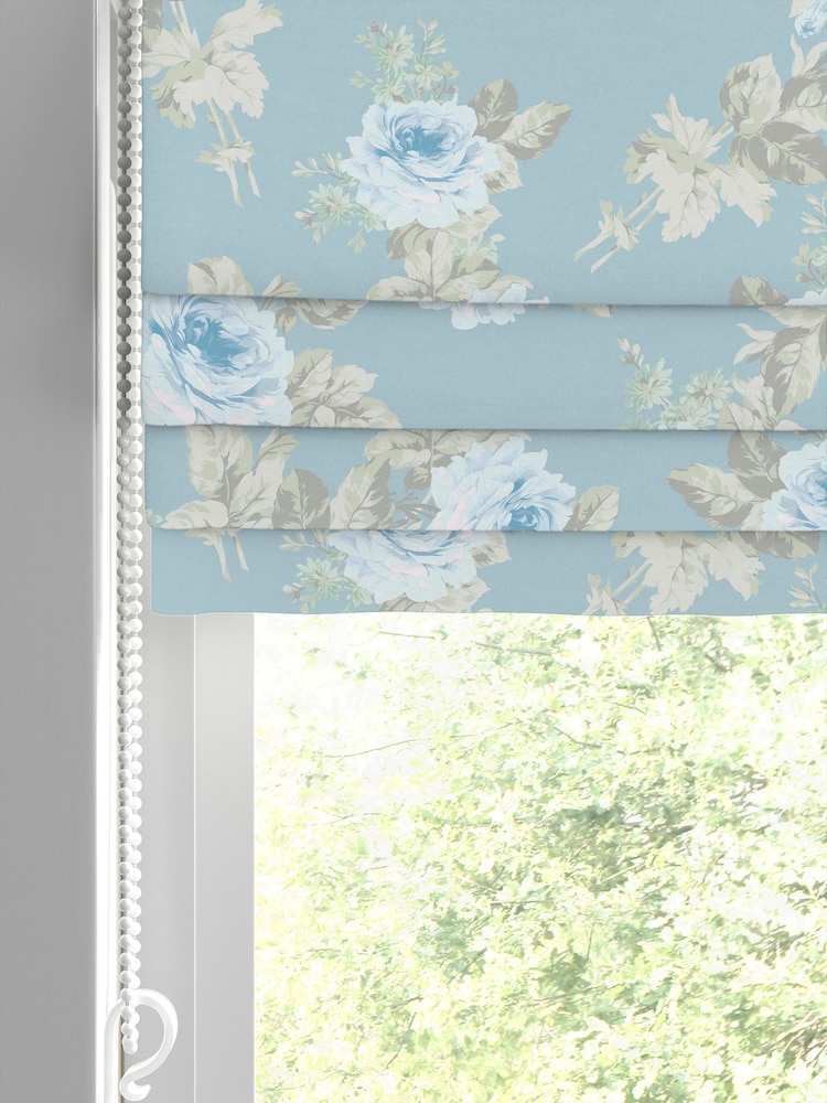 Shabby Chic by Rachel Ashwell® Blue Royal Bouquet Made to Measure Roman Blind - Image 2 of 5