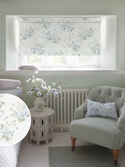 Shabby Chic by Rachel Ashwell® Duck Egg Blue Belle Hydrangea Made to Measure Roman Blind - Image 1 of 6