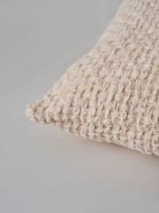 BHS Cream Cross Weave Cushion - Image 4 of 5
