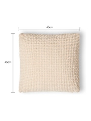 BHS Cream Cross Weave Cushion - Image 5 of 5