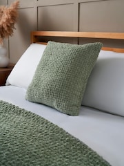 BHS Sage Green Cross Weave Cushion - Image 1 of 5