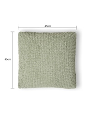 BHS Sage Green Cross Weave Cushion - Image 5 of 5