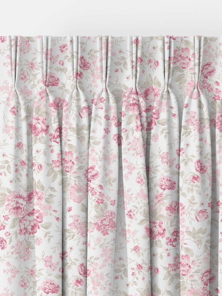 Shabby Chic by Rachel Ashwell® Pink Romantic Rose Made to Measure Curtains - Image 2 of 8 Shabby Chic by Rachel Ashwell® Pink Romantic Rose Made to Measure Curtains - Image 2 of 8
