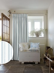 Shabby Chic by Rachel Ashwell® Pale Blue Watercolour Stripe Made to Measure Curtains - Image 1 of 9