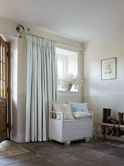 Shabby Chic by Rachel Ashwell® Pale Blue Watercolour Stripe Made to Measure Curtains - Image 2 of 9