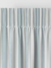 Shabby Chic by Rachel Ashwell® Pale Blue Watercolour Stripe Made to Measure Curtains - Image 4 of 9