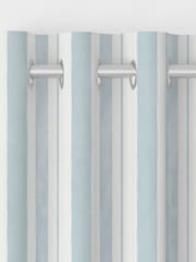 Shabby Chic by Rachel Ashwell® Pale Blue Watercolour Stripe Made to Measure Curtains - Image 5 of 9