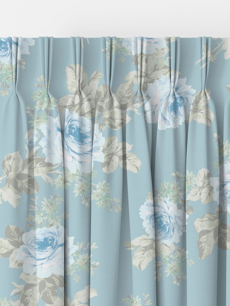 Shabby Chic by Rachel Ashwell® Blue Royal Bouquet Made to Measure Curtains - Image 2 of 8 Shabby Chic by Rachel Ashwell® Blue Royal Bouquet Made to Measure Curtains - Image 2 of 8