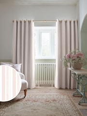 Shabby Chic by Rachel Ashwell® Blush Pink Watercolour Stripe Made to Measure Curtains - Image 1 of 9