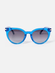 Oliver Bonas Blue Faux Tortoiseshell Preppy Acetate Sunglasses - Image 2 of 6
