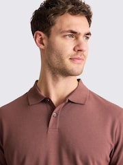 Коричневый - MOSS Marron Pique Polo Shirt - Image 3 of 4