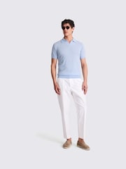 Azul - Camisa polo MOSS Linen Blend Oatmeal Skipper - Imagem 2 de 4