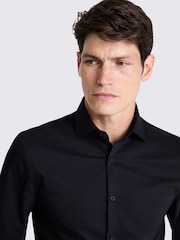MOSS Black Slim fit Stretch Shirt - Image 2 of 4