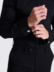 MOSS Black Slim fit Stretch Shirt - Image 3 of 4