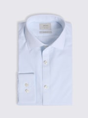 MOSS Blue Slim Fit Sky Stripe Non-Iron Shirt - Image 3 of 3