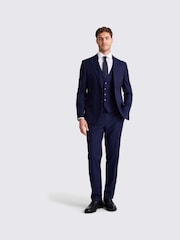 MOSS Ink Blue Tailored Fit Stretch Jacket - Image 3 of 4