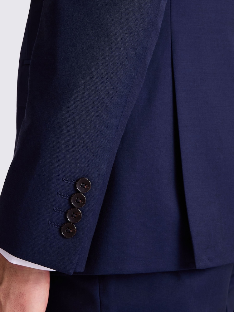 MOSS Ink Blue Tailored Fit Stretch Jacket - Image 4 of 4