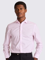 MOSS Pink Tailored Fit Royal Oxford Non Iron Shirt - Image 1 of 3