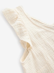 Ecru White V-Neck Frill Sleeve Blouse - Image 2 of 3