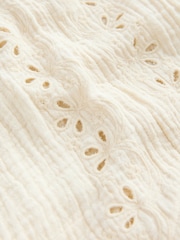 Ecru White V-Neck Frill Sleeve Blouse - Image 3 of 3