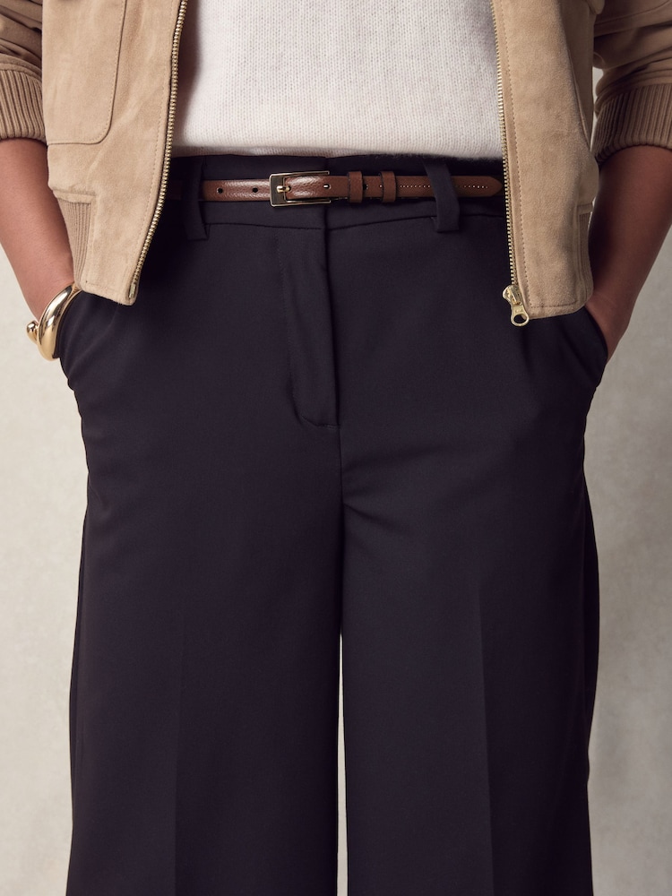 Mocha Brown Skinny Premium Made In Italy Leather Belt - Image 1 of 6 Mocha Brown Skinny Premium Made In Italy Leather Belt - Image 1 of 6