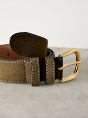 Muted Green Premium Made in Italy Suede Belt - Image 5 of 6