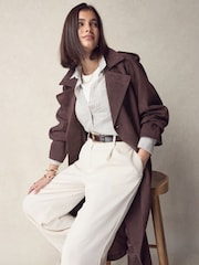 Chocolate Brown Premium Made In Italy Leather Belt - Image 3 of 4