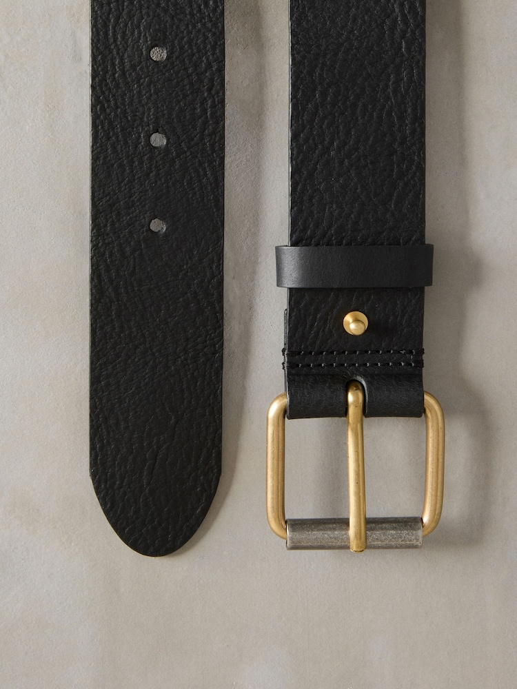 Chocolate Brown Premium Made In Italy Leather Belt - Image 5 of 5