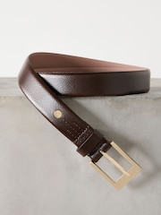 Chocolate Brown N. Premium Made In Italy Leather Belt - Image 7 of 8