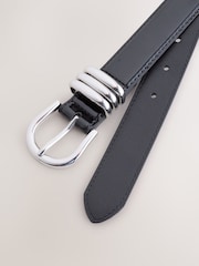Black High Shine Regular PU Belt - Image 3 of 3