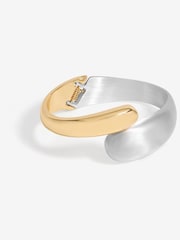 Jon Richard Silver Tone Two Tone Bangle - Image 1 of 1