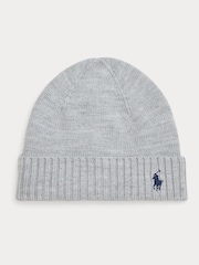 Polo Ralph Lauren Grey Kids Knit Beanie Hat - Image 1 of 2