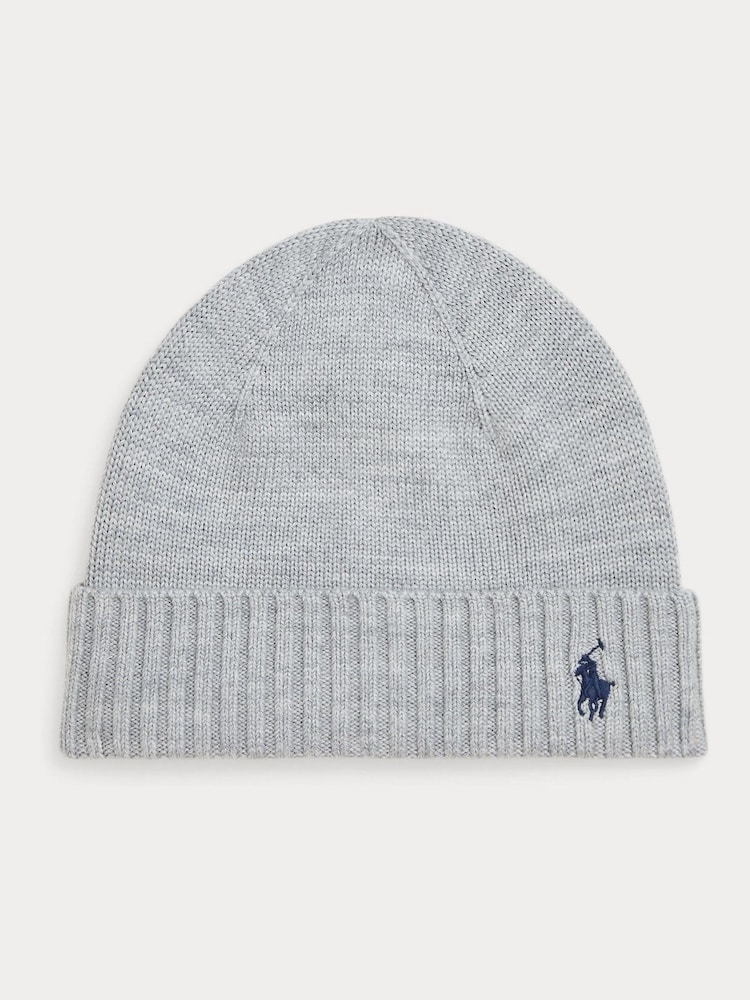 Polo Ralph Lauren Grey Kids Knit Beanie Hat - Image 1 of 2