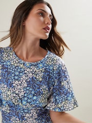 Long Tall Sally Blue Angel Sleeve Tea Midi Dress - Image 4 of 5