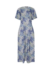 Long Tall Sally Blue Angel Sleeve Tea Midi Dress - Image 5 of 5