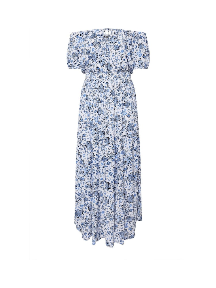 Vestido largo boho con escote bardot de Yours Curve - Imagen 5 de 5