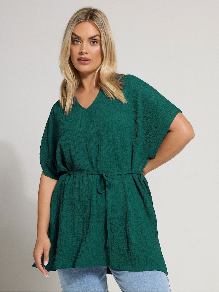 Yours Curve Green Co-Ord Grown on Belted Tunic - Image 1 of 5