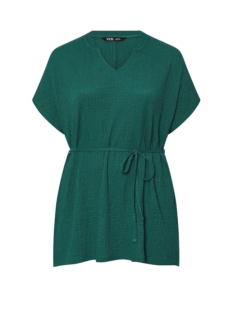Yours Curve Green Co-Ord Grown on Belted Tunic - Image 3 of 3