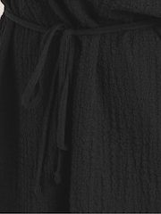 Yours Curve Black Co-Ord Grown on Belted Tunic - Image 4 of 4