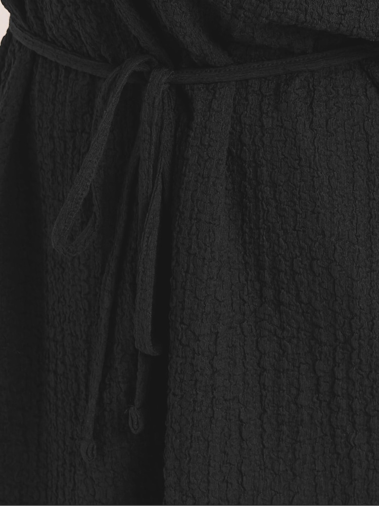 Yours Curve Black Co-Ord Grown on Belted Tunic - Image 4 of 4