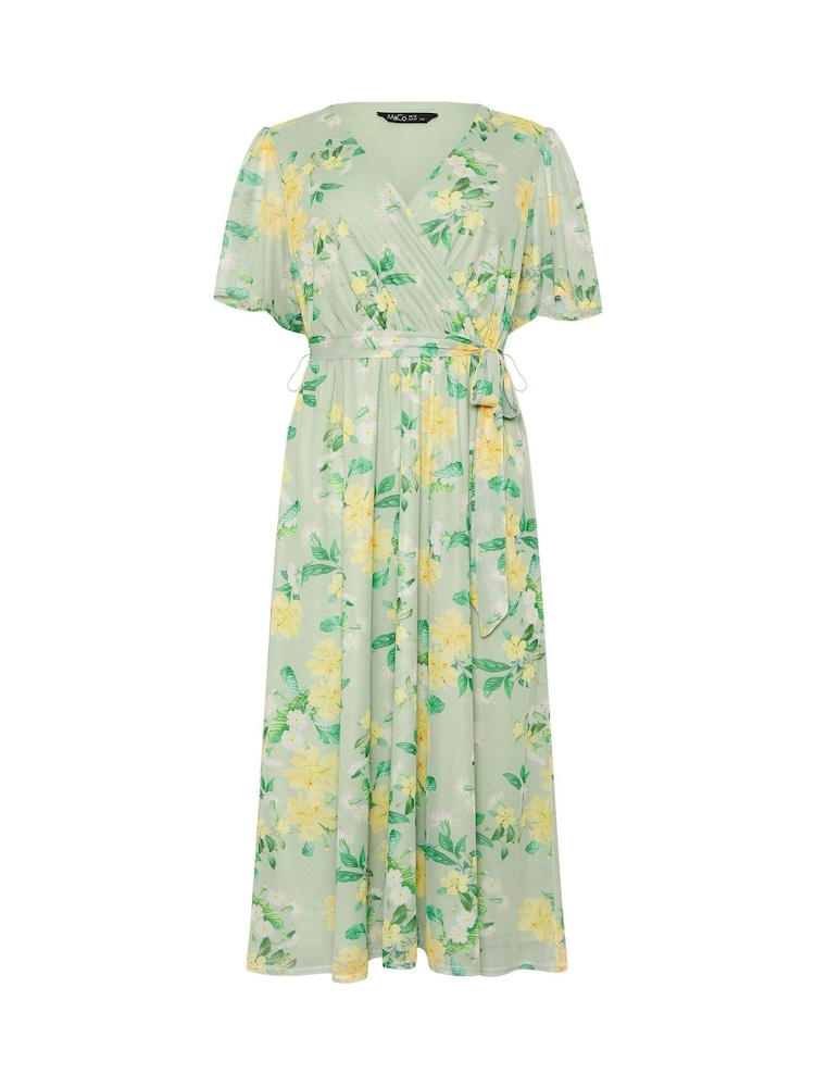 M&Co Petite Mesh Wrap Dress - Bild 5 von 5