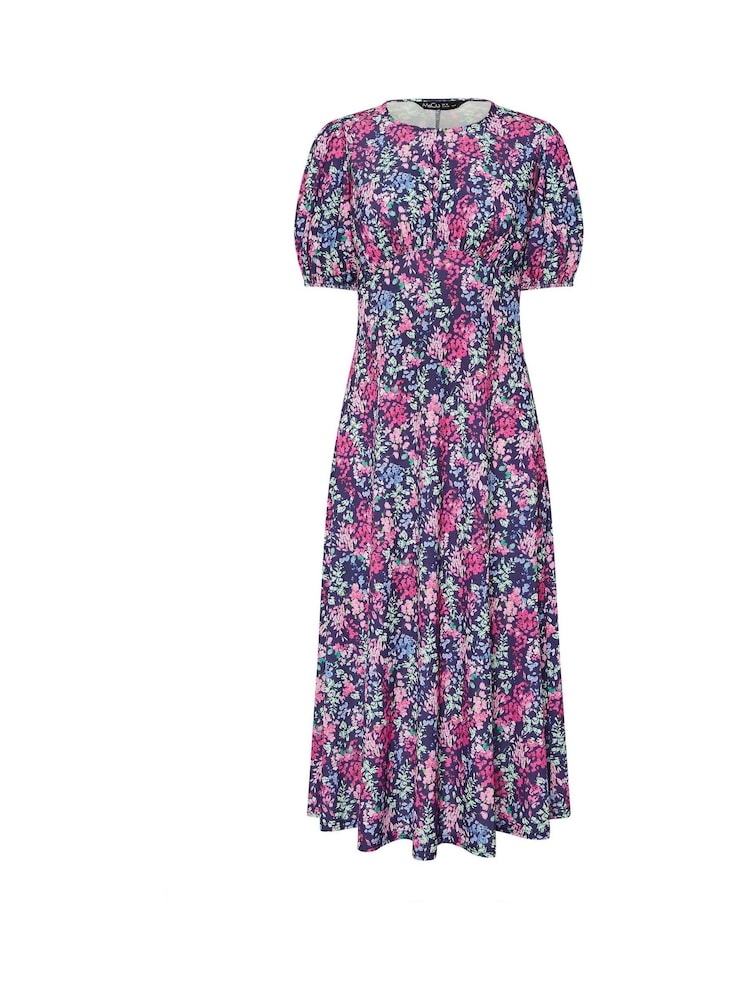 M&Co Blue Petite Midi Dress - Image 1 of 1