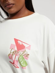 Rosa - Yours Curve Oversized Boxy 100% Cotton T-Shirt - Imagen 5 de 7