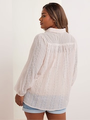 Yours Curve Pink Embroidered Blouse - Image 2 of 5