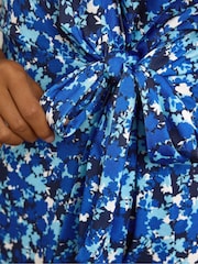 M&Co Blue Petite Side Twist Dress - Image 5 of 6